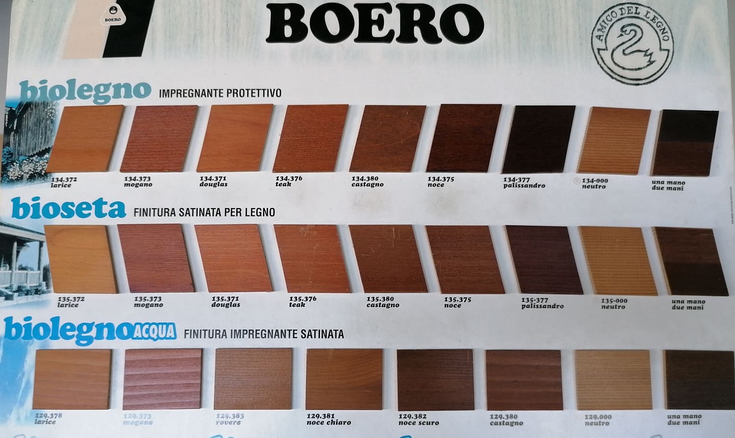 BIOLEGNO impregante COLORI CARTELLA 0.750LT