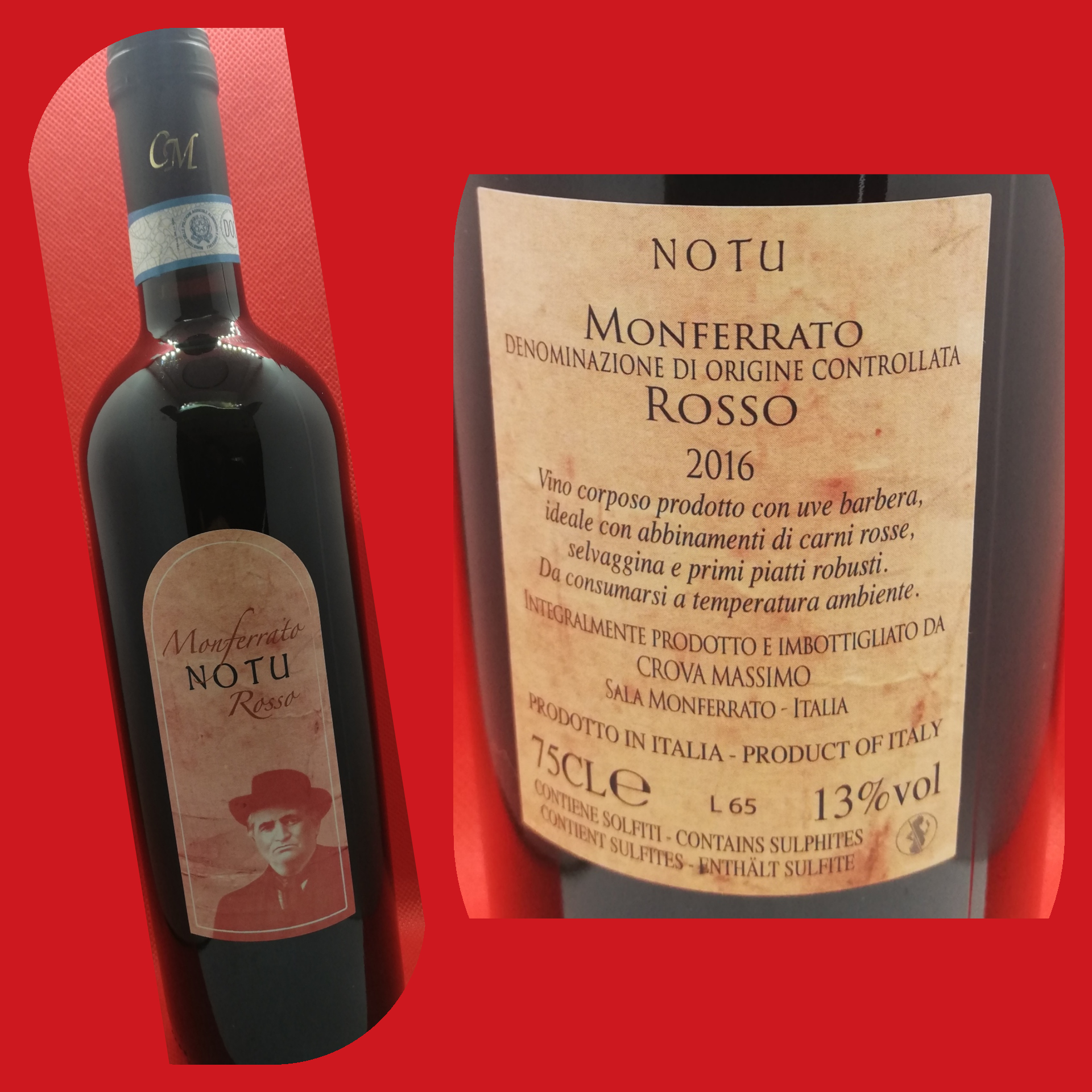 NOTU - MONFERRATO ROSSO DOC 2016