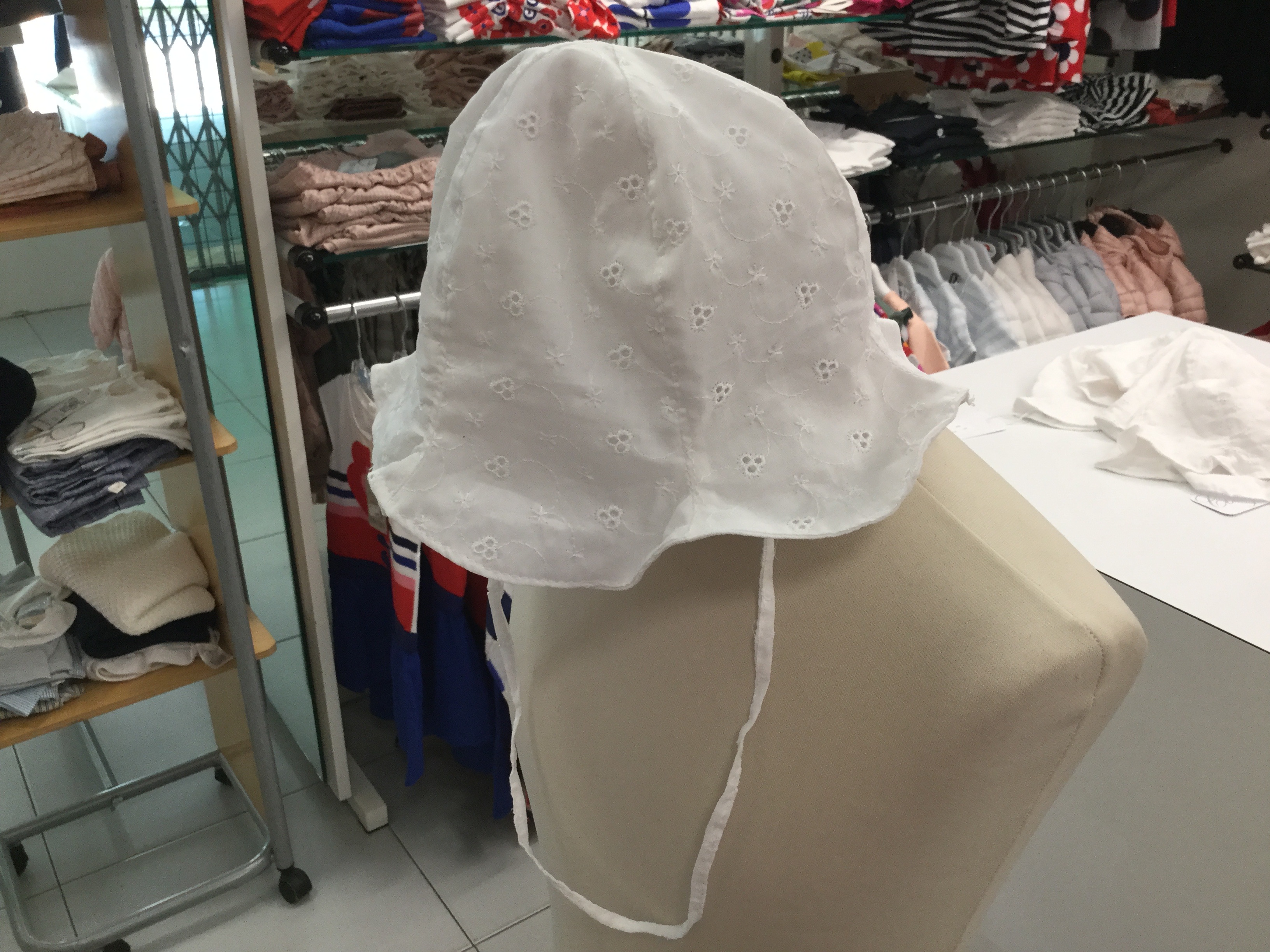 Cappello campanella sangallo bianco