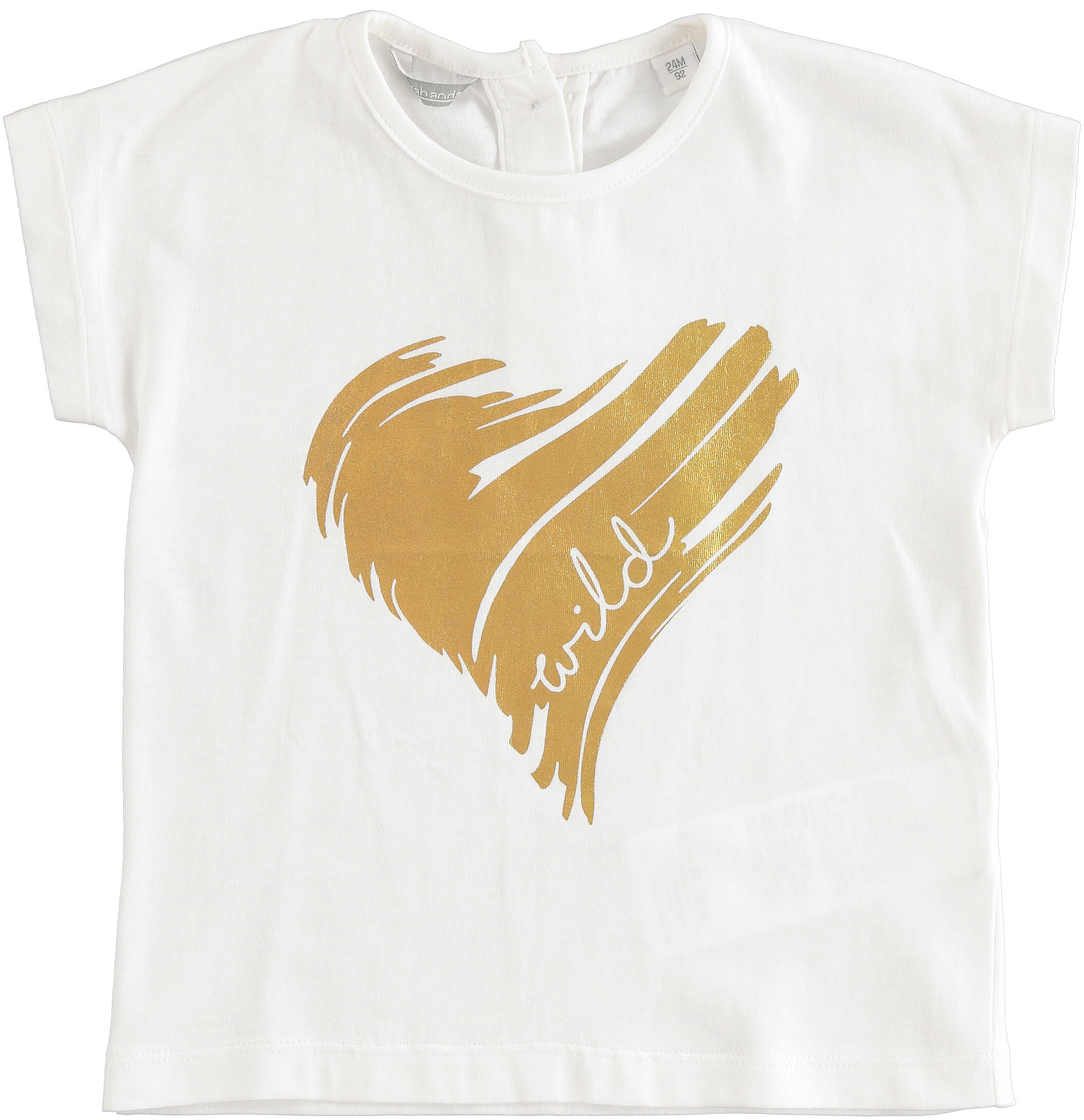 T-shirt femmina cuore oro