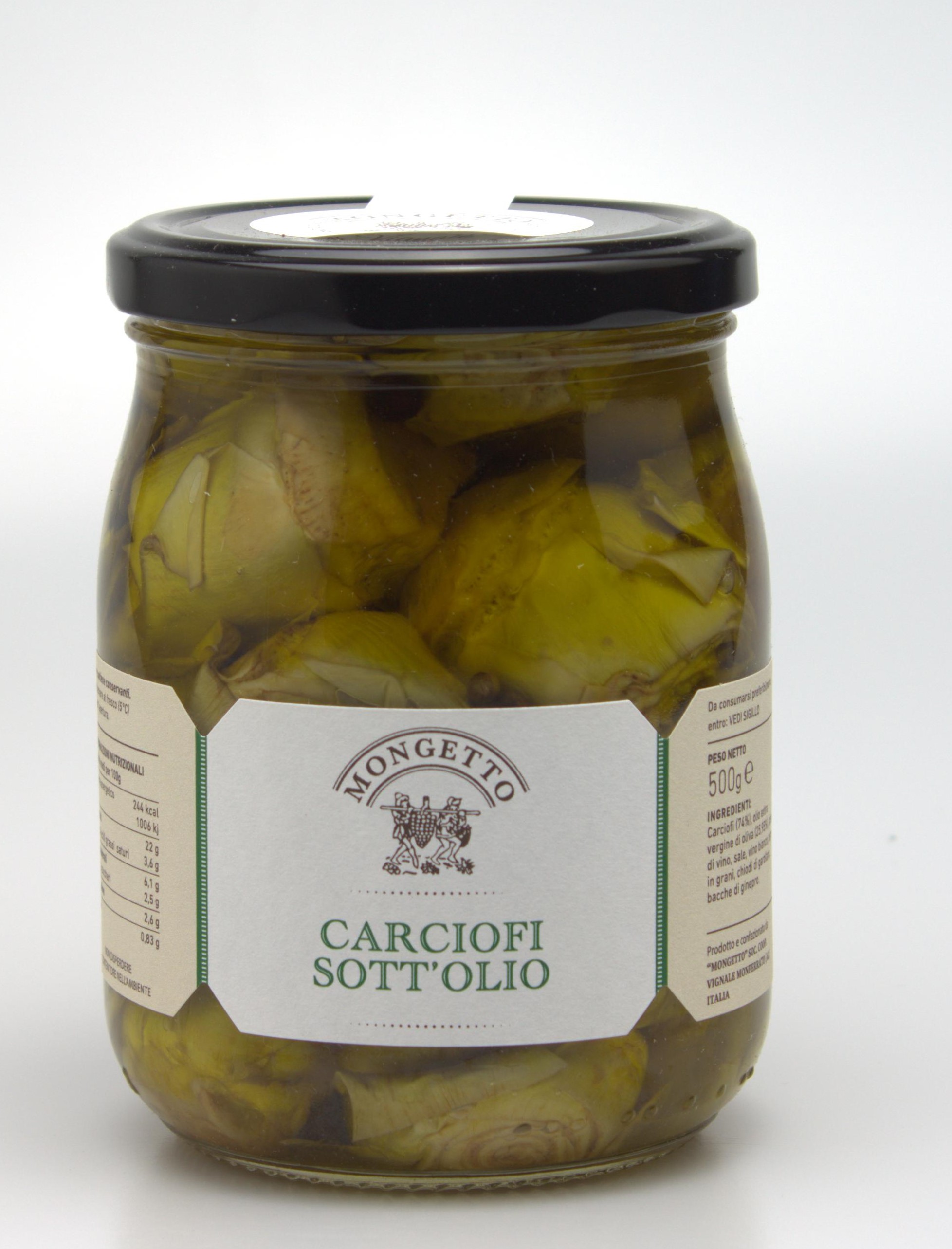 CARCIOFI IN OLIO EXTRA VERGINE DI OLIVA 590 gr