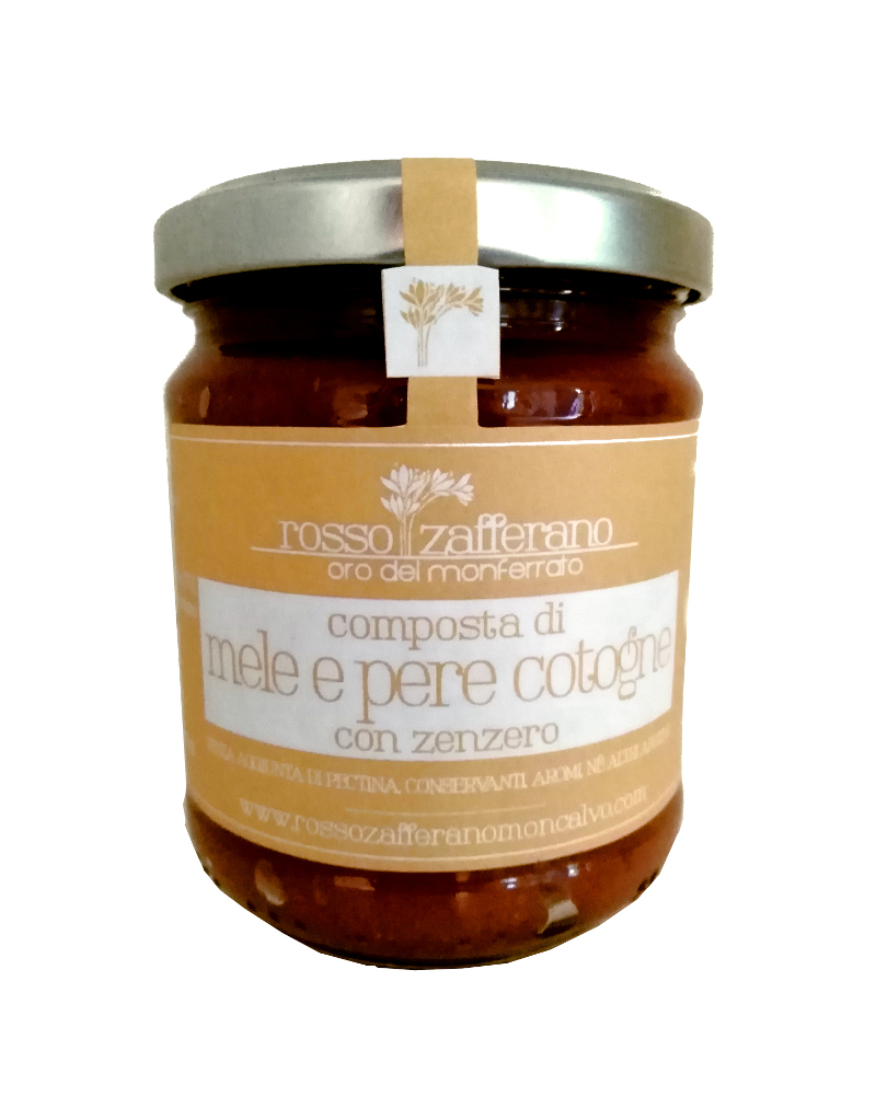 Composta di mele e pere cotogne con zenzero - 200 g