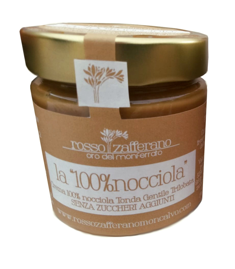 Crema 100% nocciola (Tonda Gentile Trilobata) SENZA ZUCCHERI - 200 g